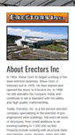 Mobile Screenshot of erectorsinc.com